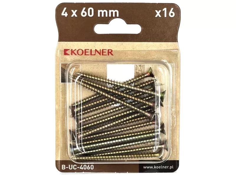 Faforgácslap csavar horg. sárga PZ1 25db bliszterben 3,5x40