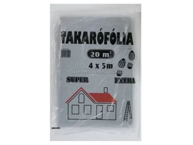 Takarófólia 20nm (4x5m) super extra létrázható szürke 5db/csomag