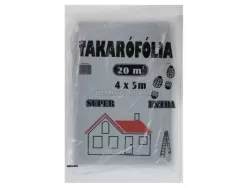 Takarófólia 20nm (4x5m) super extra létrázható szürke 5db/csomag