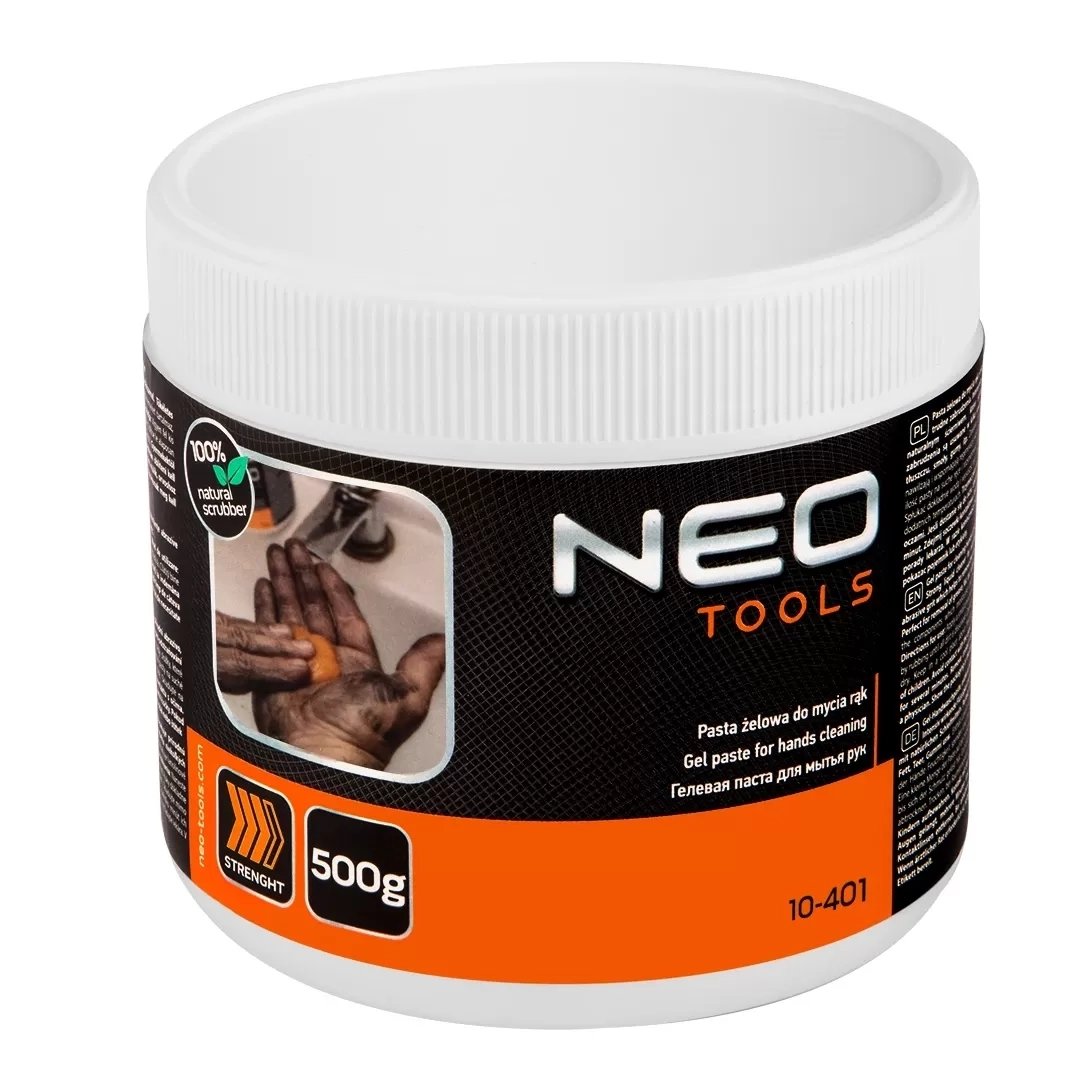 KÉZTISZTÍTÓ PASZTA 500G, RAGASZTÓ, GYANTA, SZILIKON, LAKK, FESTÉK, POLIURETÁN HAB ÉS POLIMER, NEO