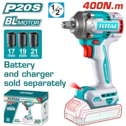 Li-ion akkus ütvecsavarozó 400Nm/1/2″/ INDUSTRIAL (Nincs akkumulátor)