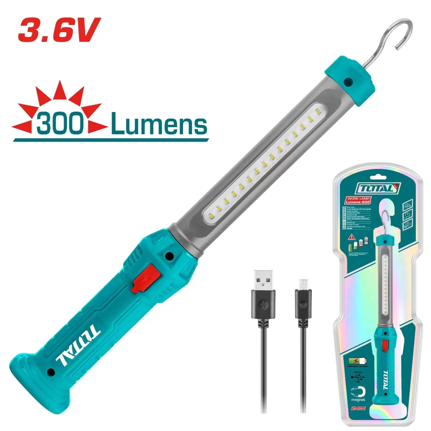 Akkus LED lámpa LED 300lm