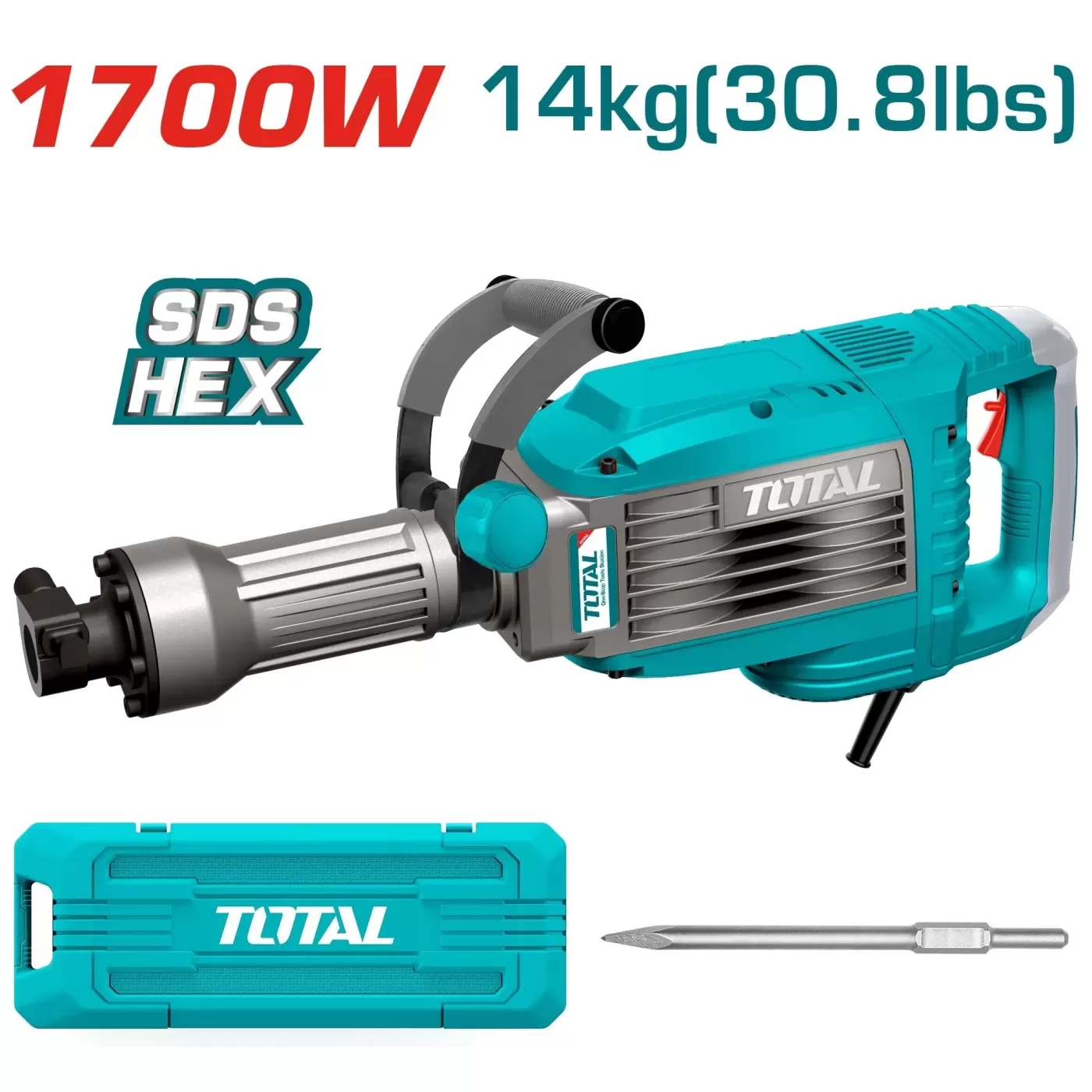 Bontókalapács 1700W, SDS Hex 30mm/1900bpm /50J / INDUSTRIAL