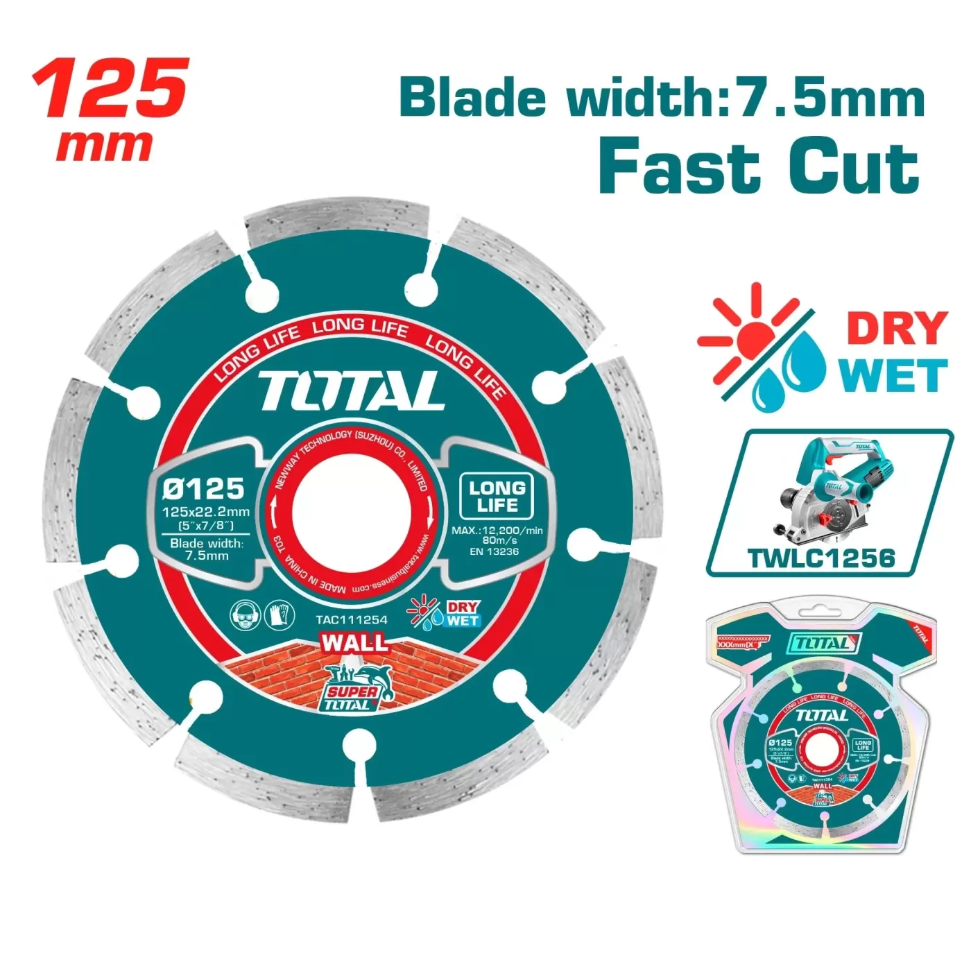 Gyémánttárcsa 125mm / INDUSTRIAL