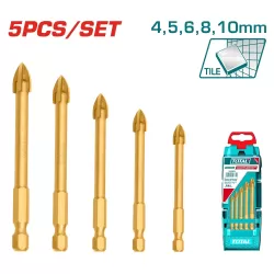 Csempe és üvegfúró készlet HEX 5 db / INDUSTRIAL