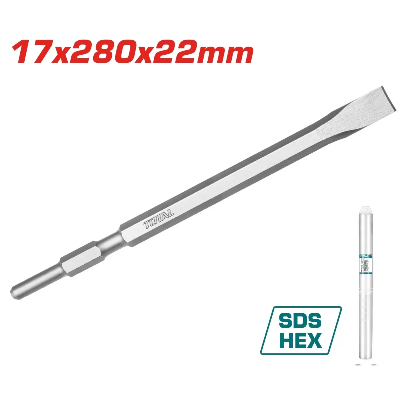 SDS HEX lapos véső 17x280x22 mm /INDUSTRIAL