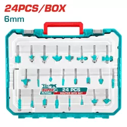 24 db darabos felsőmaró készlet (6mm) / INDUSTRIAL
