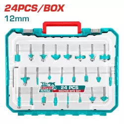 24 db darabos felsőmaró készlet (12mm) / INDUSTRIAL