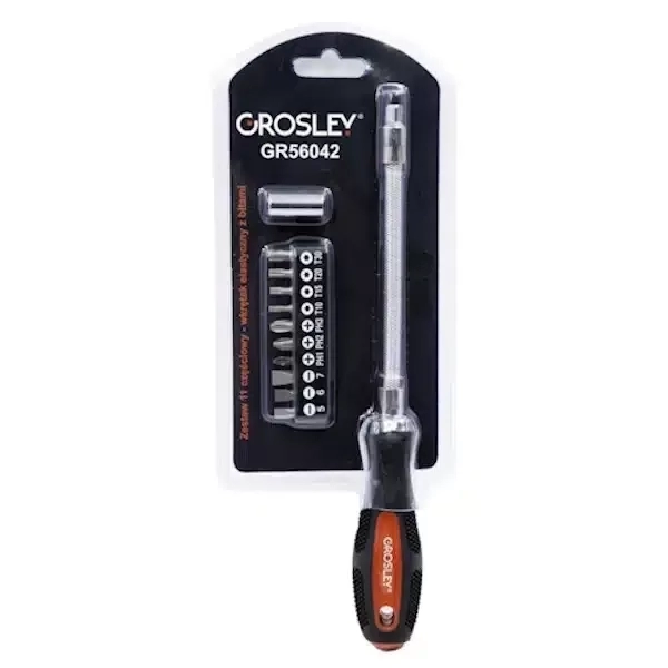 GROSLEY rugalmas csavarhúzó bitkészlettel 11 részes