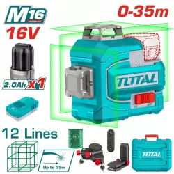 3D Keresztvonalas szintezőlézer (zöld) 35m /12 sor /IND