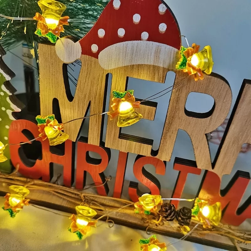 Modee Karácsonyi LED Füzér Dekor Elemes C3018 (10LED/90cm/10cm) warm