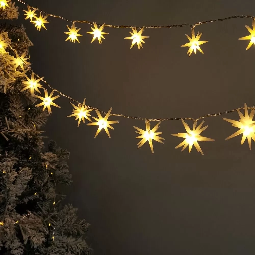 Modee Karácsonyi LED Füzér Dekor Elemes C3028 (10LED/135cm/15cm) warm