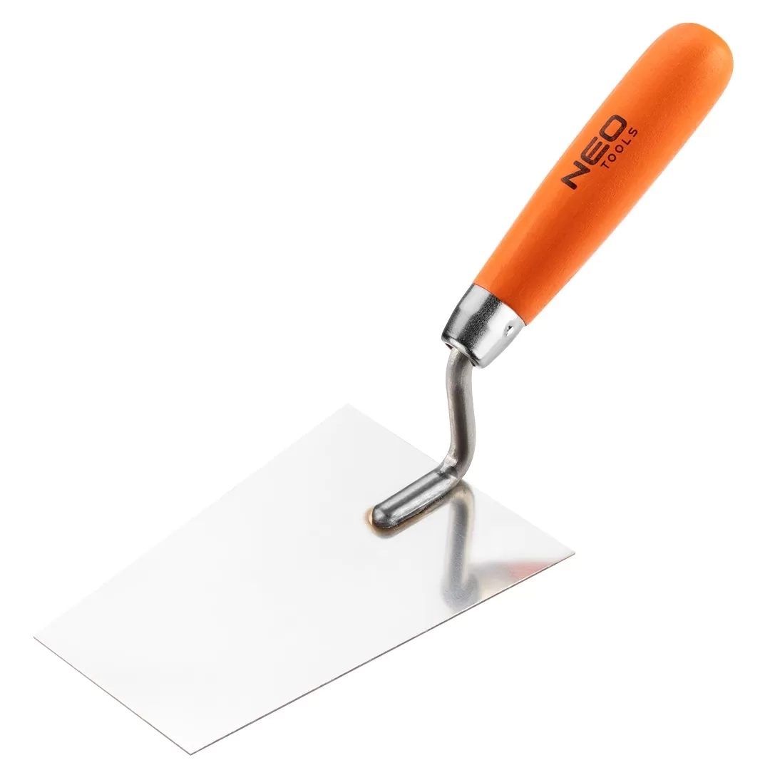 Kőműves kanál szögletes, berni, 140mm, fa markolat, NEO TOOLS