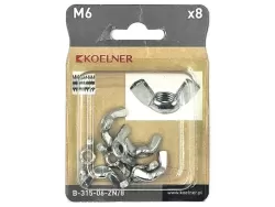 DIN315 M8 szárnyas anya, horganyzott (8 db/Bliszter;8 db/dob)