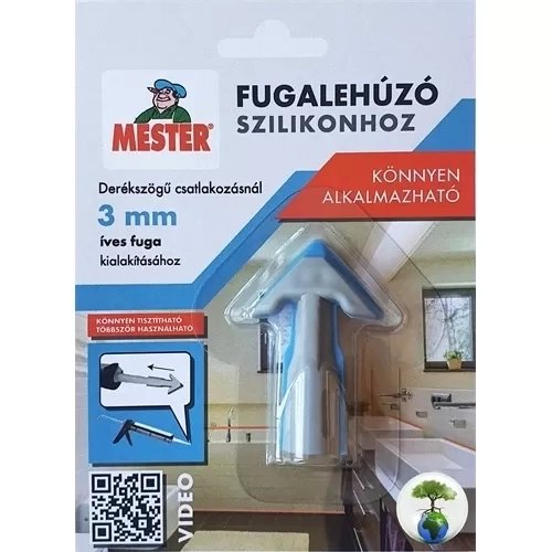 Mester fugalehúzó szilikonhoz SZÜRKE/KÉK íves 3mm