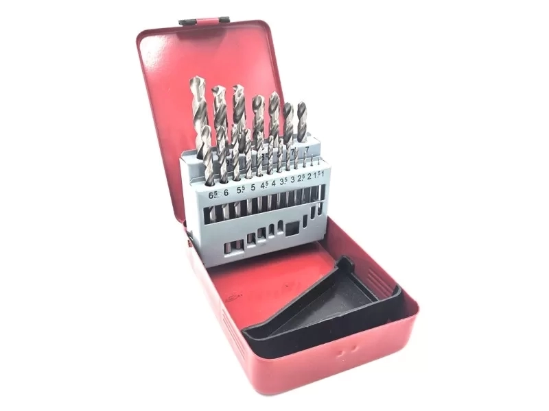 HCSM2K-19 ANDRILL  Hengeresszárú csigafúró köszörült készlet HSSM2 19 db.-os (1-10 mm)