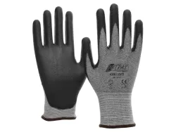 Vágásbiztos mártott kesztyű speciális szürke fonallal, CUT 3, méret: 11