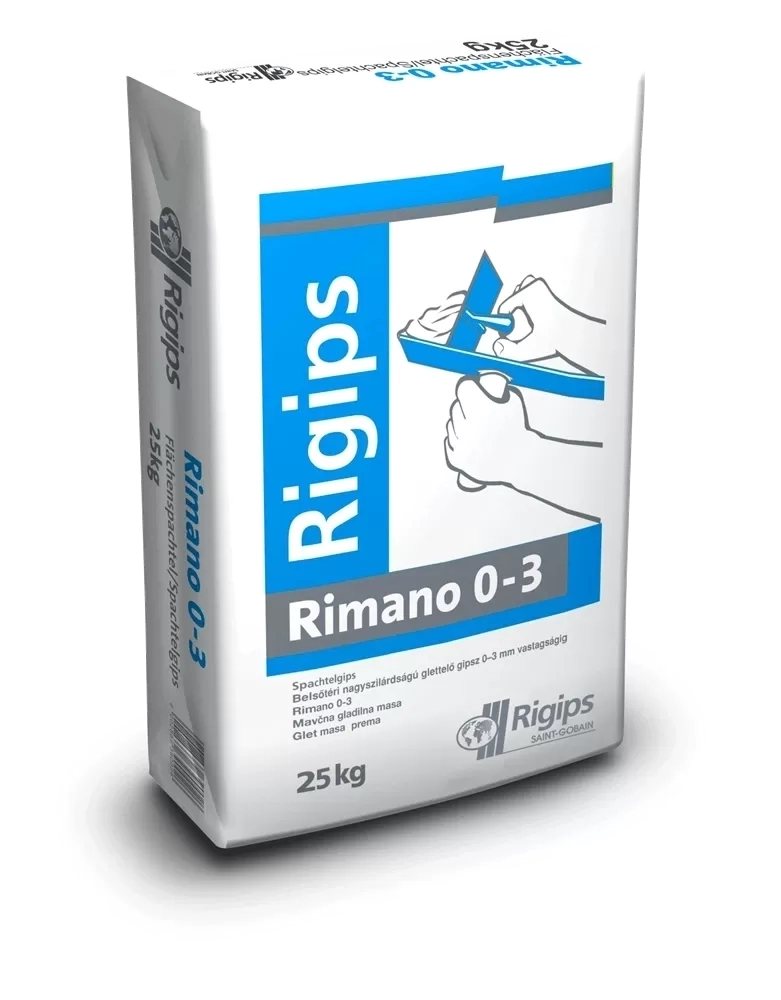 Rigips Rimano 0-3 beltéri glettelőgipsz 25kg/zsák
