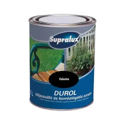 Supralux Durol időjárásálló zománc FEKETE 1L