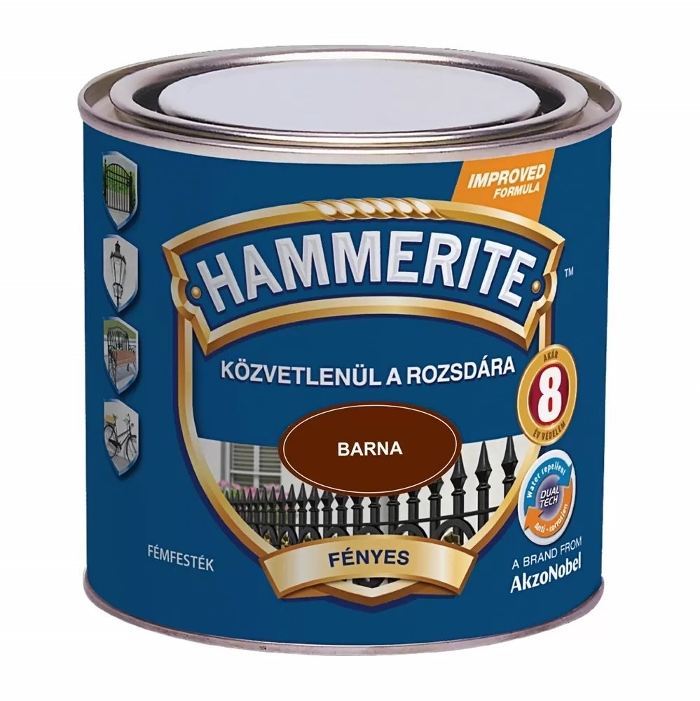 Hammerite fémfesték fényes BARNA 250ml