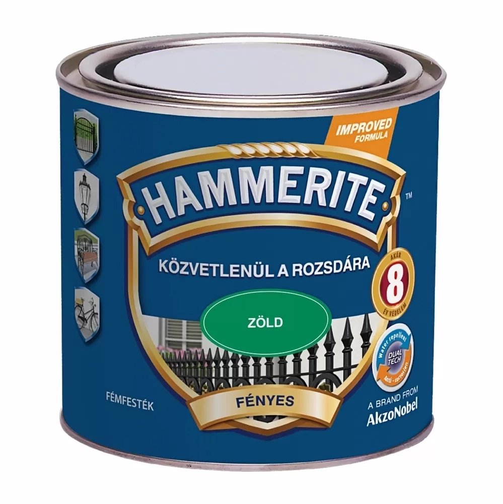 Hammerite fémfesték fényes ZÖLD 250ml